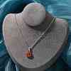 Zinc Alloy Hyacinth Rhinestone Sport Ball Pendant Cable Chain Necklaces NJEW-U024-01P-03-1