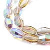 Electroplate Transparent Glass Beads Strands EGLA-M032-03A-HR01-2