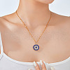 Elegant Brass Blue Enamel Constellation Pendant  Necklaces with Clear Cubic Zircona for Daily Wear and Holiday Gifts IH8873-1-3