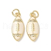 Brass Micro Pave Cubic Zirconia Pendants KK-Q068-58G-02-1