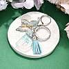 26Pcs Transparent Epoxy Resin & Transparent Acrylic & Faux Suede Tassel Keychain KEYC-JKC01202-04-1
