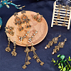 ANATTASOUL 8 Pairs 8 Style Zinc Alloy Dangle Stud Earrings for Women EJEW-AN0003-16-5