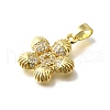 Brass Micro Pave Cubic Zirconia Pendants KK-Z102-15G-2