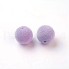 Flocky Acrylic Beads X-OACR-I001-8mm-L-M-2