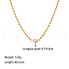 304 Stainless Steel & Natural Freshwater Pearl Potato Link Chain Necklaces for Women FS-WG4D4E4-01-3