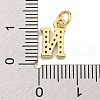 Initial Letter Brass with Cubic Zirconia Charms KK-Q814-26N-G-3
