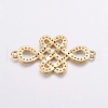 Brass Micro Pave Cubic Zirconia Links ZIRC-G125-06G-2