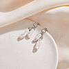 Mother's Day Jewellery Nuggets Natural Pearl Dangle Stud Earrings EJEW-G411-01P-3