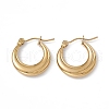 201 Stainless Steel Hoop Earrings with 304 Stainless Steel Pins for Women EJEW-B016-06G-1
