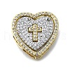 Brass Micro Pave Cubic Zirconia Pendants Set KK-V010-08GP-02-1