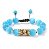 Handmade Round Cat Eye Braided Beads Bracelets PV4141-5-1
