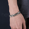 Alloy Curb Chain Bracelet for Men WG16336-01-1-4