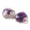 Mother's Day Gifts Heart Natural Amethyst Palm Stones G-C134-06A-26-2