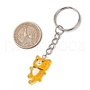 Luminous Transparent Resin Pendants with Iron Split Key Rings Keychain KEYC-JKC01209-3