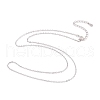 Anti-Tarnish Rhodium Plated 925 Sterling Silver Flat Cable Chain Necklace NJEW-A011-01C-P-2