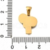 304 Stainless Steel Pendants STAS-K297-01G-F-3