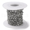 Tarnish Resistant 304 Stainless Steel Dapped Oval Link Chains CHS-G027-01P-3