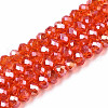 Electroplate Glass Beads Strands EGLA-A044-T6mm-B25-1