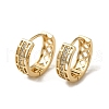 Brass Micro Pave Cubic Zirconia Hoop Earring EJEW-L271-20KCG-08-1