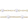 ABS Plastic Pearl Round Beaded Chains CHS-N003-16-4