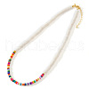 Rainbow Shell Beaded Necklace Versatile Collarbone Jewelry Accessory JY7832-1-1