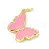 Brass Enamel Pendants KK-B114-16G-04-2