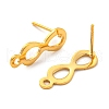 Infinity Shape 201 Stainless Steel Stud Earrings Findings STAS-Q251-06G-2