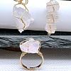 Wire Wrapped Nuggets Natural Quartz Crystal Pendant Necklace & Cuff Bangle & Rings Sets FS-WG99384-02-1