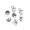 304 Stainless Steel Cup Peg Bails Pendants STAS-S057-58C-P-3