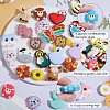 20Pcs 2 Styles Daisy Flower Silicone Focal Beads JX649A-6
