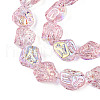 Transparency Electroplate Glass Beads Strands GLAA-T023-41A-03-3