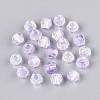 Transparent Spray Painted Glass Beads EGLA-N018-4mm-02-2
