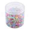 Baking Painted Glass Flat Round Beads DGLA-T003-002-2