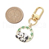 Panda Alloy Enamel Pendant Decoration HJEW-JM02602-3