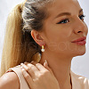 Brass Imitaion Pearl Hoop Earring for Women WU8886-2