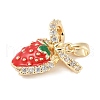 Brass Micro Pave Cubic Zirconia Enamel Pendants KK-M326-05A-G-2