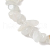 Natural White Moonstone Stretch Bracelets BJEW-JB11147-04-4