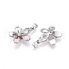 Brass Micro Pave Cubic Zirconia Pendants KK-N257-27P-2