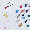 SUPERFINDINGS 20Pcs 10 Colors Natural Agate Dyed Pendants G-FH0002-43-6