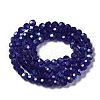 Electroplate Transparent Glass Beads Strands EGLA-A035-T4mm-L06-2