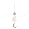 Nuggets Natural Gemstone Pocket Pendant Decorations HJEW-JM00994-01-1