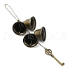 Iron Bell & Alloy Key Charm Hanging Ornaments HJEW-JM03429-03-4
