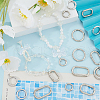 SOFPLATE 24Pcs 6 Styles Zinc Alloy Spring Gate Rings FIND-SP0001-11-4