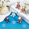 GOMAKERER 40Pcs 2 Styles Hexagon Transparent Acrylic Display Bases DIY-GO0001-38-4