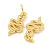 Rack Plating Brass Micro Pave Clear Cubic Zirconia Pendants KK-B093-02G-G-2