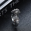 Tibetan Style Alloy Adjustable Rings PW-WG84265-01-1