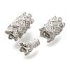 925 Sterling Silver Micro Pave Clear Cubic Zirconia Screw Clasps STER-U006-08P-2