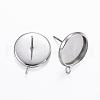 Non-Tarnish 304 Stainless Steel Stud Earring Settings STAS-H380-B-13P-2