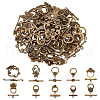   60Pcs 10 Styles Tibetan Style Alloy Toggle Clasps FIND-PH0020-12-1