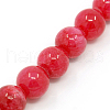 Dyed Natural Jade Beads Strands G-D434-6mm-08-1-3